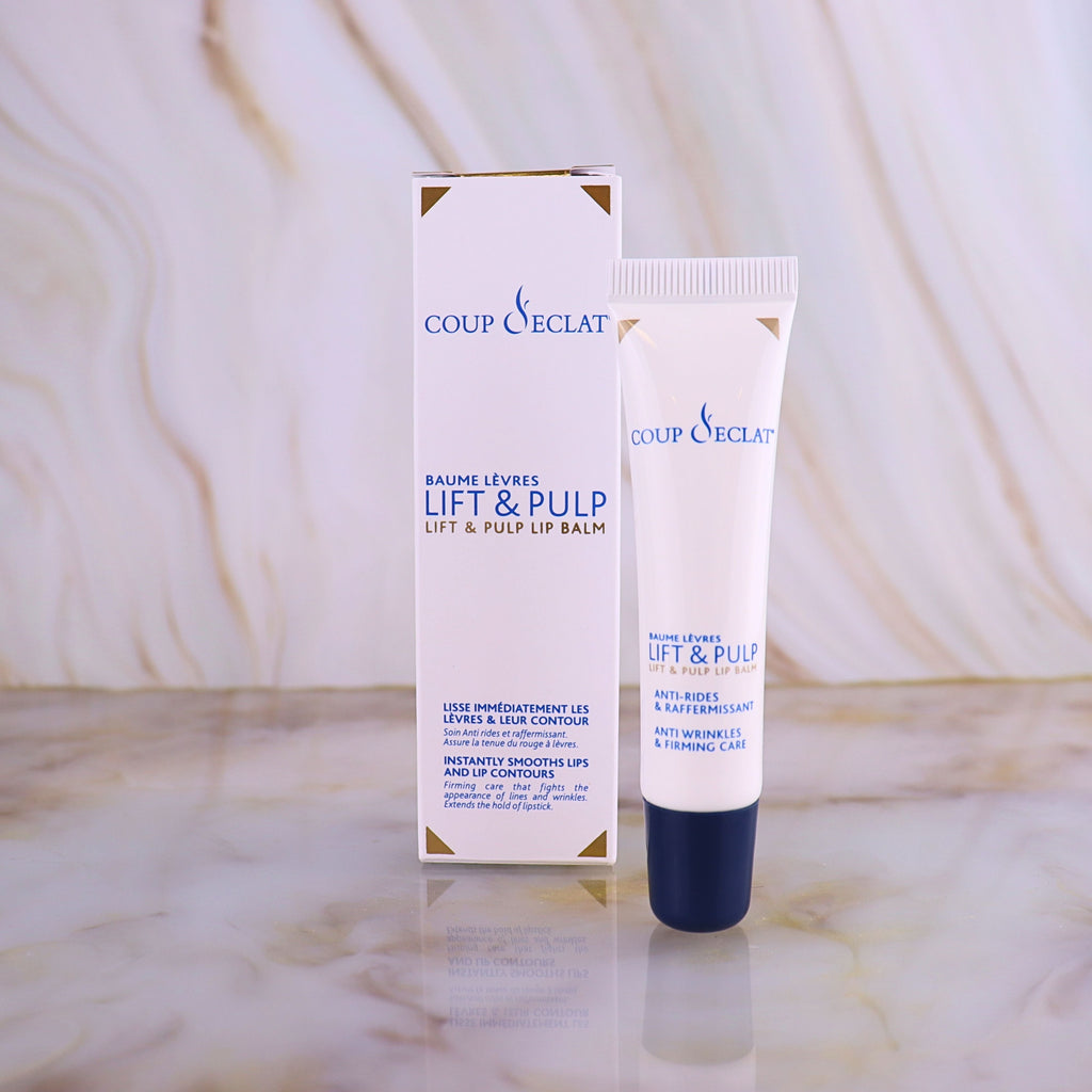 Tube et étui du Baume Lèvres Lift & Pulp Coup d'Eclat 15 ml