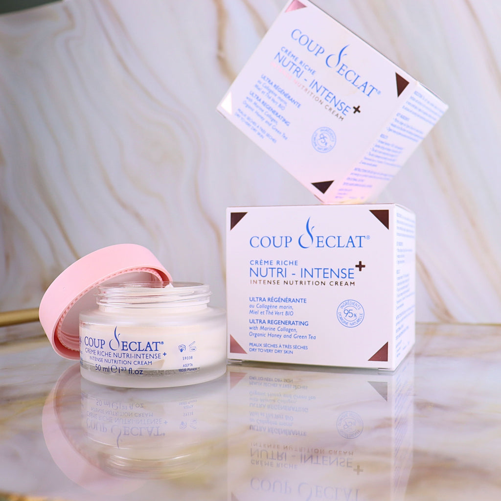Pot et étui de Crème Riche Nutri-Intense+ Coup d'Eclat 50 ml