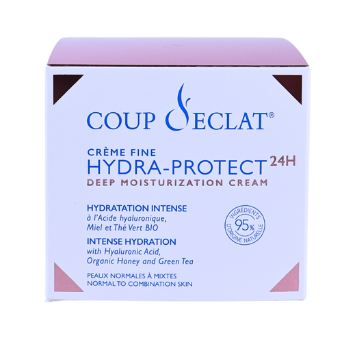 Pot et étui de Crème Fine Hydra-Protect 24H Coup d'Eclat 50 ml