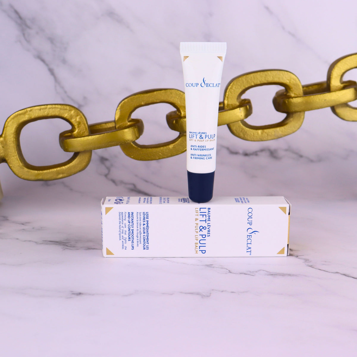 Tube et étui du Baume Lèvres Lift & Pulp Coup d'Eclat 15 ml