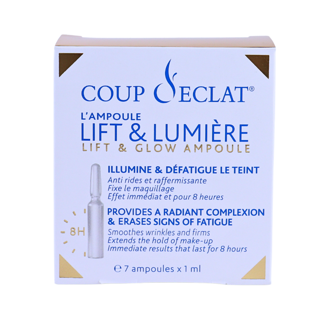 Boîte et ampoules Coup d'Eclat Lift & Lumière 3 × 1 ml