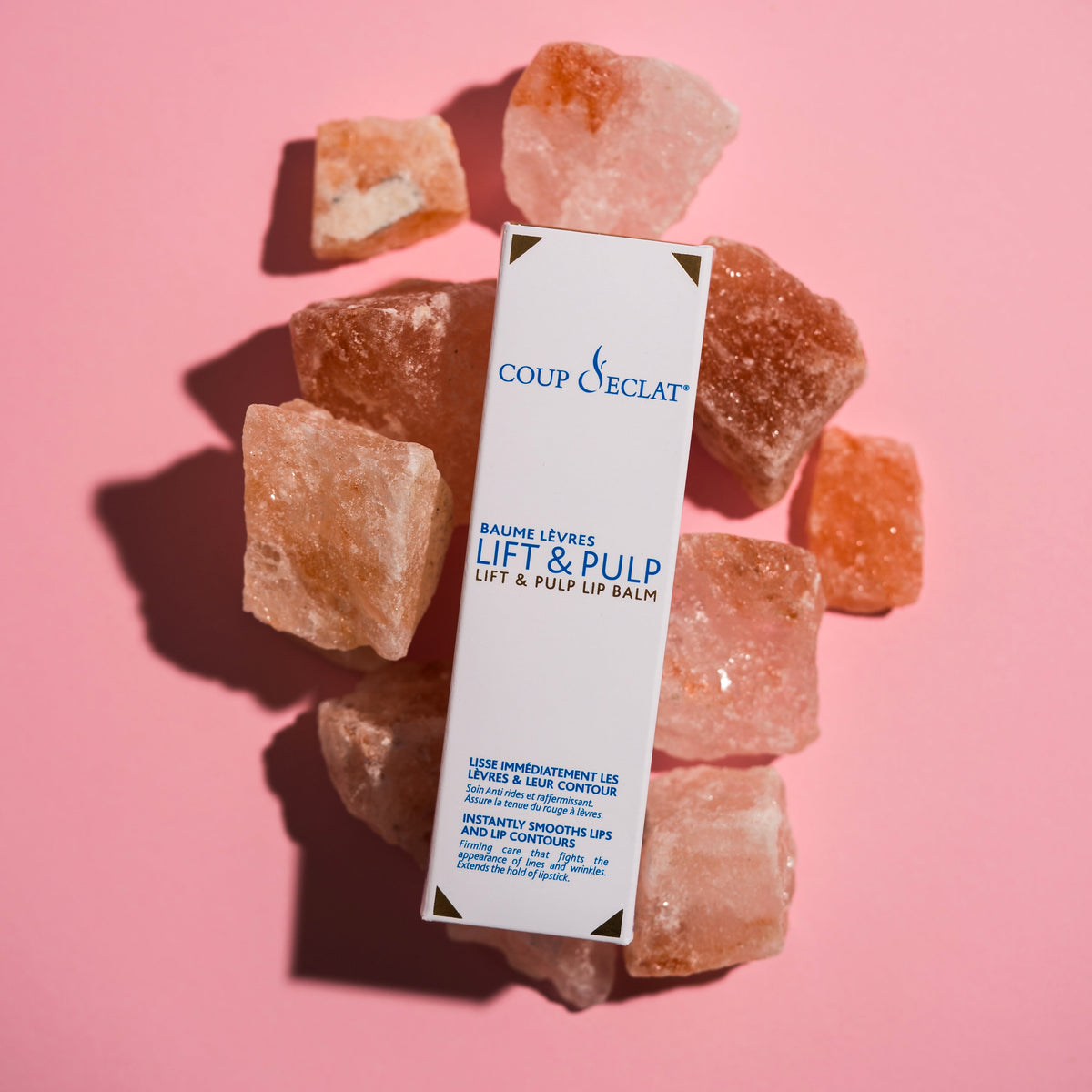 Tube et étui du Baume Lèvres Lift & Pulp Coup d'Eclat 15 ml