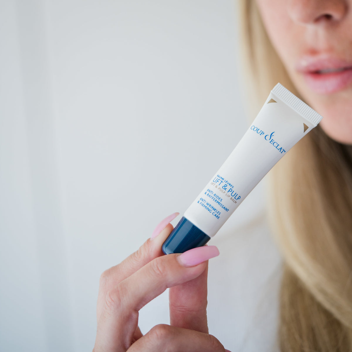 Tube et étui du Baume Lèvres Lift & Pulp Coup d'Eclat 15 ml