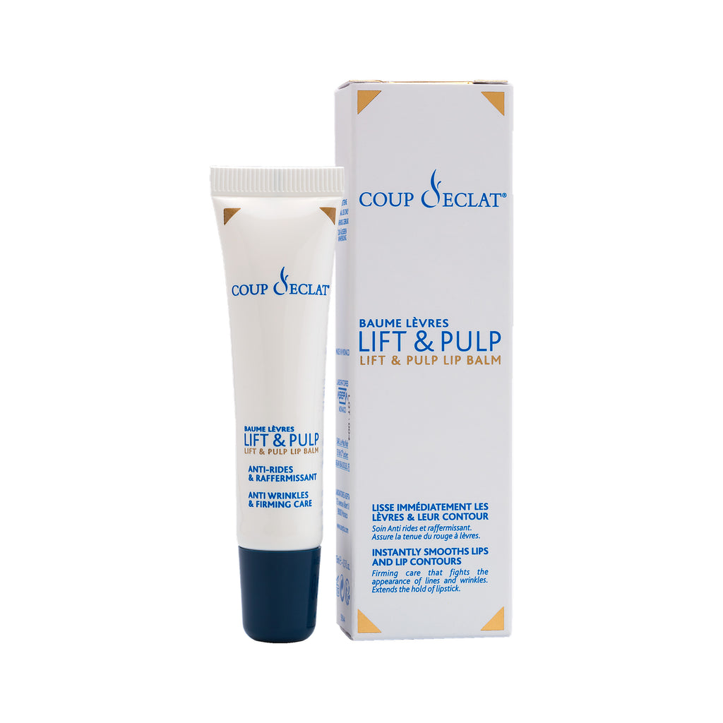 Tube et étui du Baume Lèvres Lift & Pulp Coup d'Eclat 15 ml