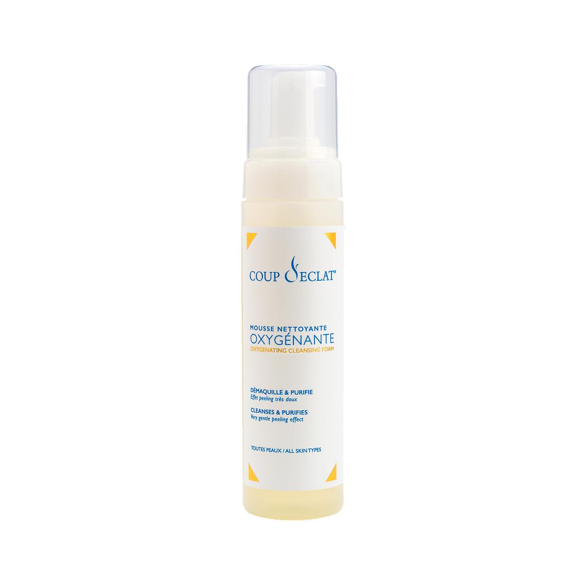 Flacon pompe de Mousse Nettoyante Oxygénante Coup d'Eclat 200 ml